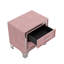 Ensemble de lit plateforme grand rose avec lumières DEL et deux tables de chevet