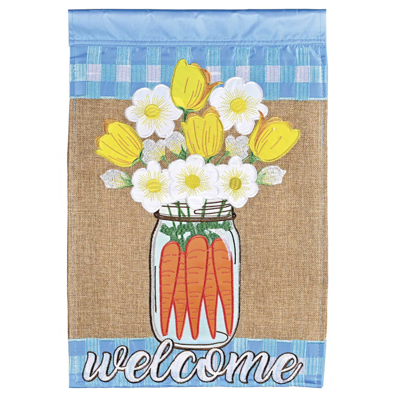 Drapeau de bienvenue Tulipes 13 x 18