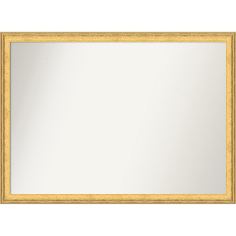 Owen Gold Non-Beveled Wood Framed Wall Mirror, 30" x 41"