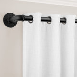 Minter Black Adjustable 1" Curtain Rod