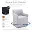 Chaise avec accoudoirs rembourrée avec roulettes Orya-1708436287