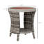 Table d'appoint, petite table basse d'extérieur en osier avec tablette-593093262-593093261