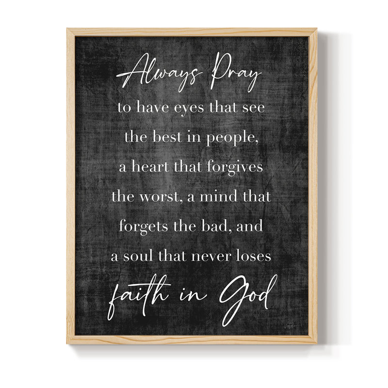 Faith in God Framed Print - Solid Wood
