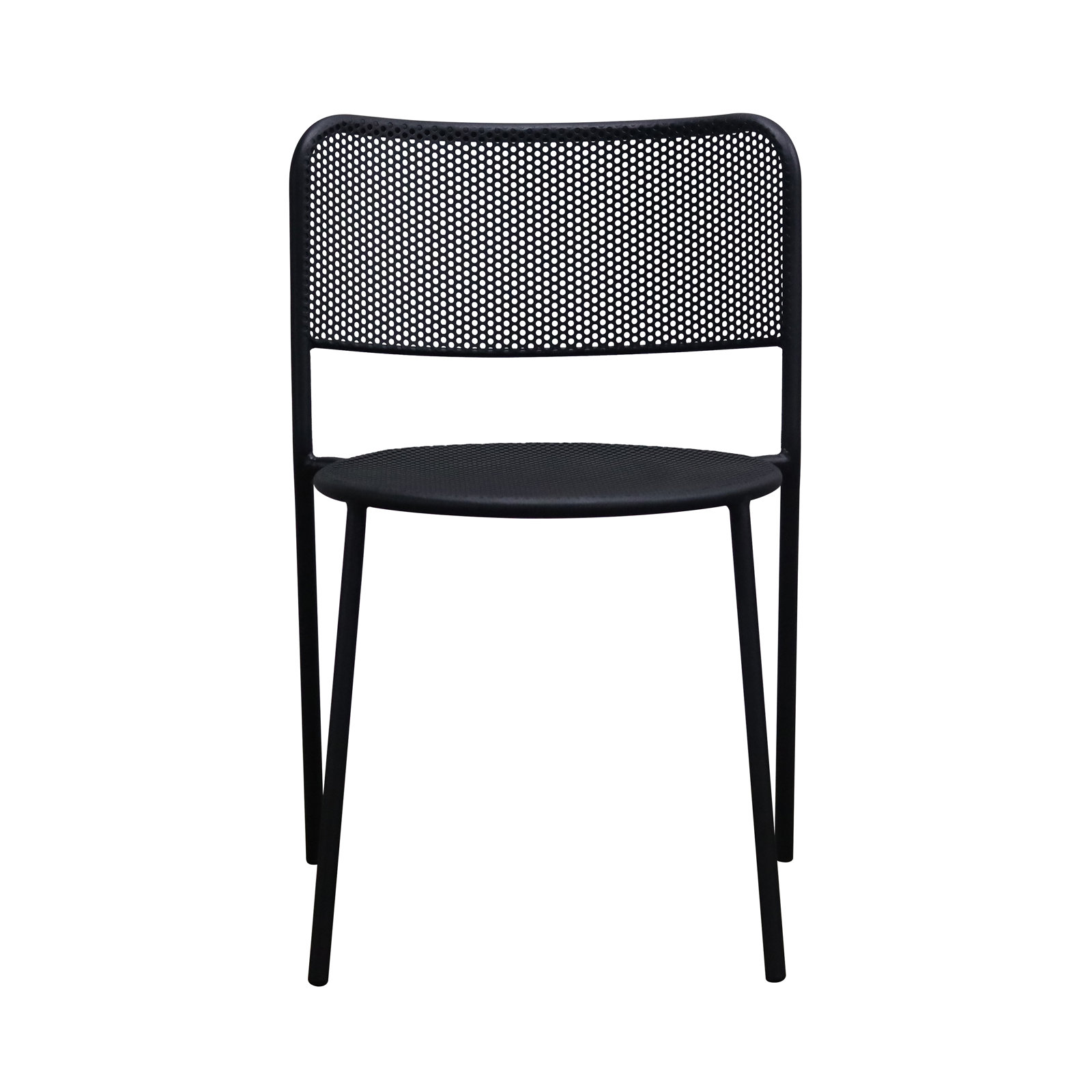 Wimberley Stackable Patio Side Chair, Black