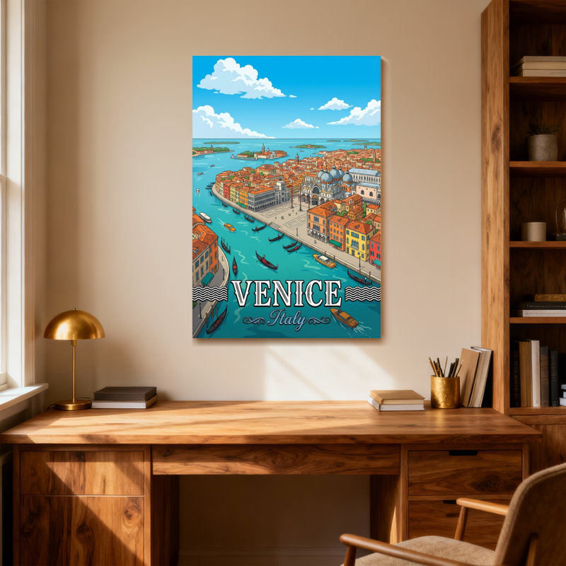 Paysages de paysage urbain et urbain de Venise, H 40 po x l 28 po