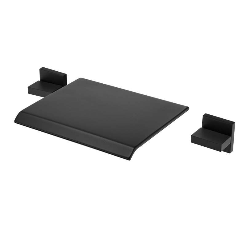 2 Handle Bathroom Waterfall Faucet, Matte Black