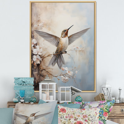 " Fluttering Floral Hummingbird "
