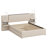 Upholstered Platform Bed With Reading Lights-1150374929