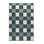 Machine Washable Checkered Green Area Rug