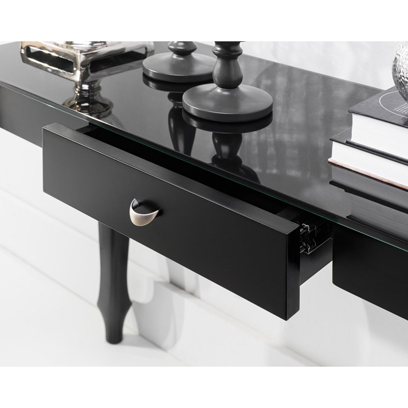 Kynlee 110cm Glass Top Console Table