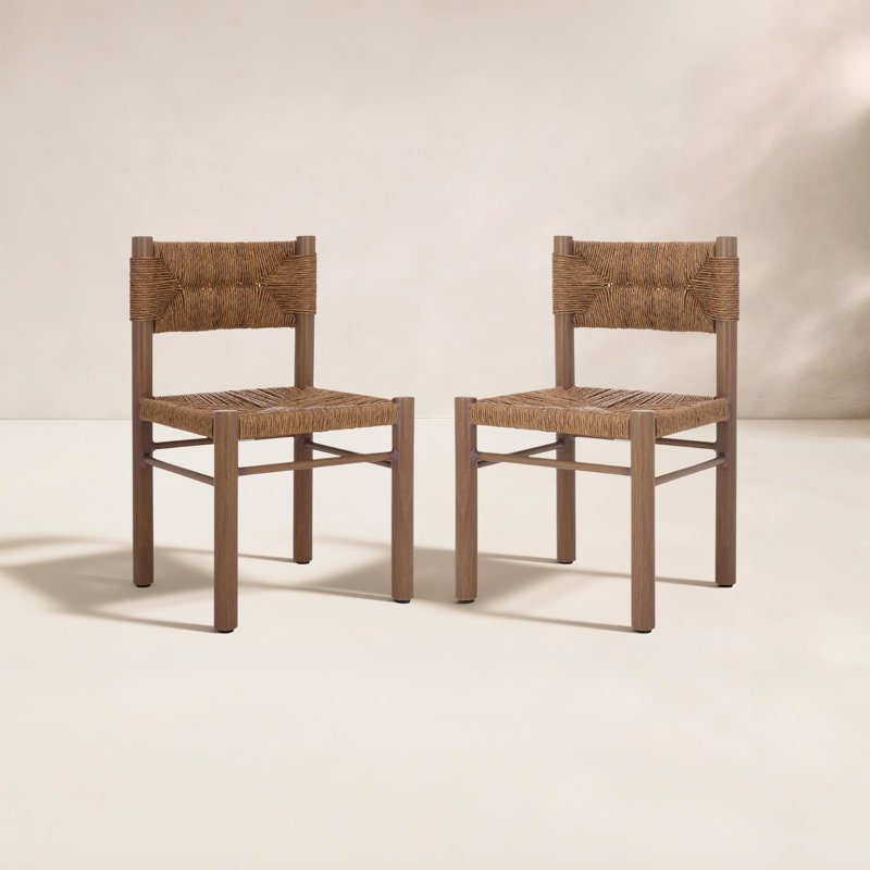 Romona Rattan Weaving Outdoor Dining Chair, Brown