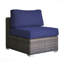 Ensemble de conversation en rotin brun pour 4 personnes avec coussins Ensemble de mobilier d'extérieur élégant et confortable