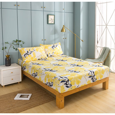 Sateen Floral Fitted Sheet