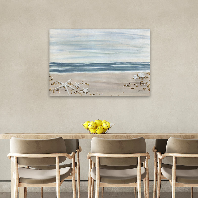 Coquillages au bord de la mer, H 36 po x l 24 po