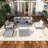 8-Piece Patio Conversation Set With Propane Fire Pit Table, Coffee Table-1338646606