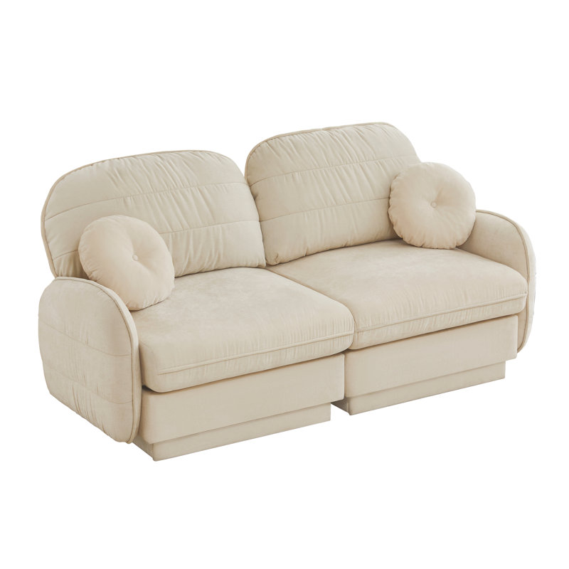 Canapé Chenille Cloud, Beige crème