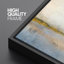 «Minimal Landscape Reflective Lake with Golden Accents», art moderne très grand, reproduction d'art-100937106-111665439