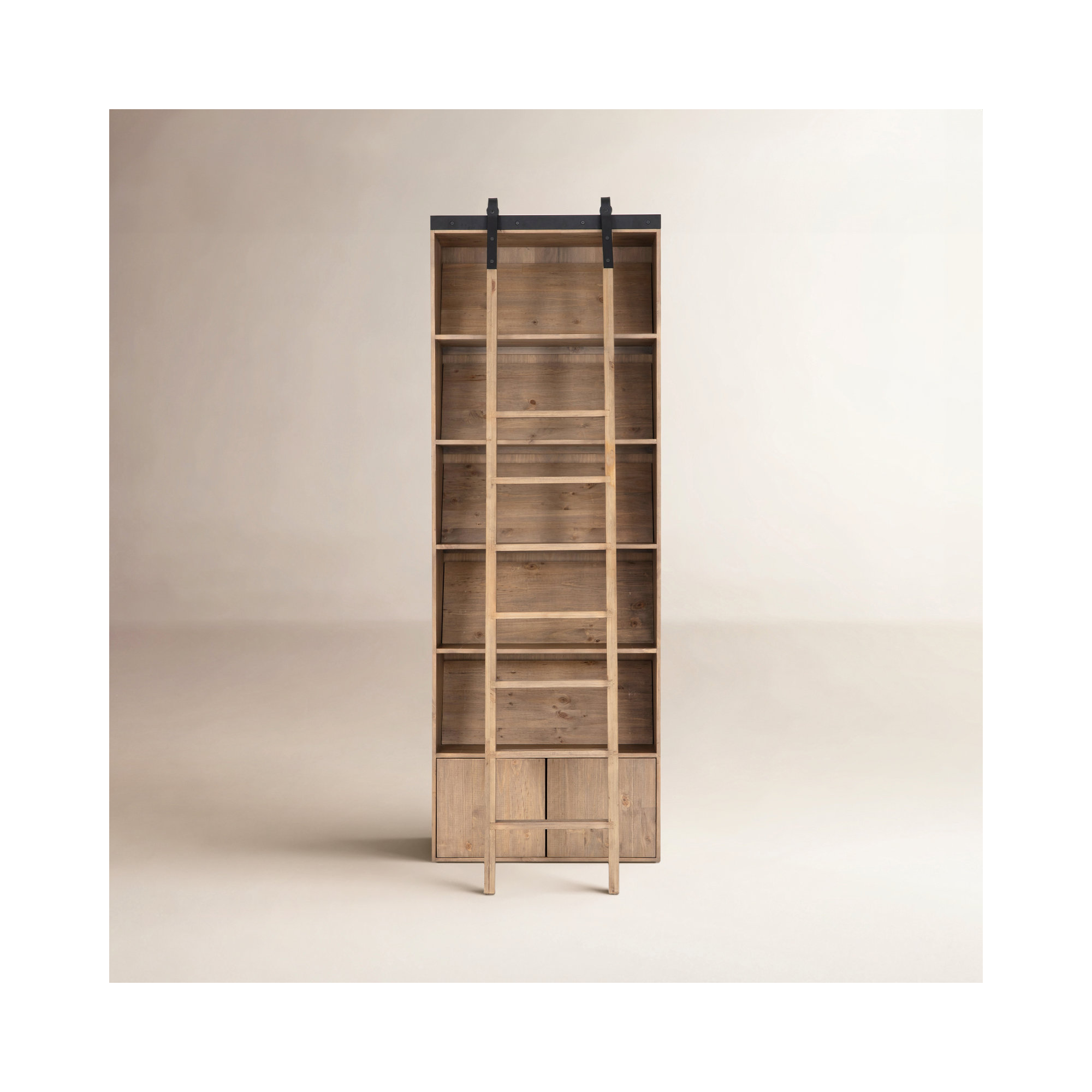 Clyne Standard Bookcase, Smoked Pine