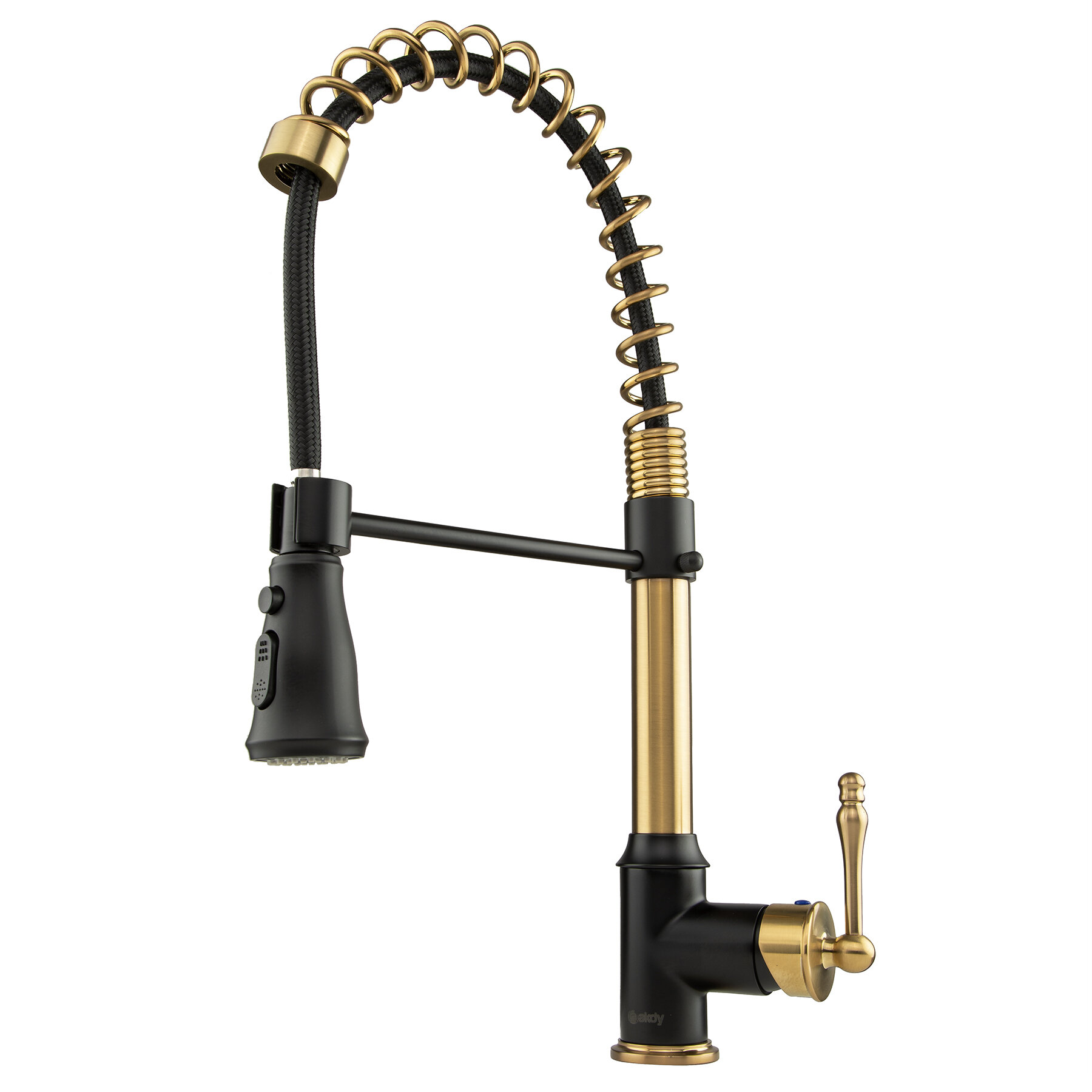 Runfine Lincoln Single-Handle Pull Down Sprayer Kitchen Faucet Spring Neck  (Matte Black) - Runfine Groups