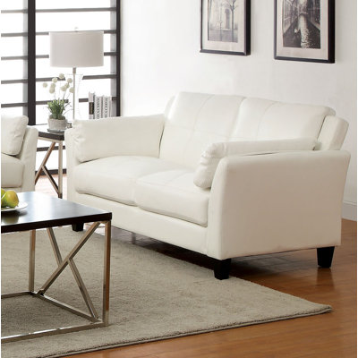 Bella 56'' Faux Leather Flared Arm Loveseat