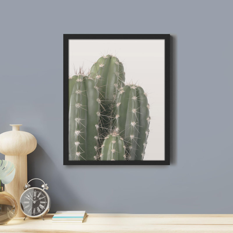 «Cactus Succulent Southwest Texas Mexico Saguaro» sur papier, Noir, H 14 po x l 11 po