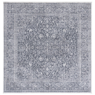 Tapis gris foncé / crème Calidia