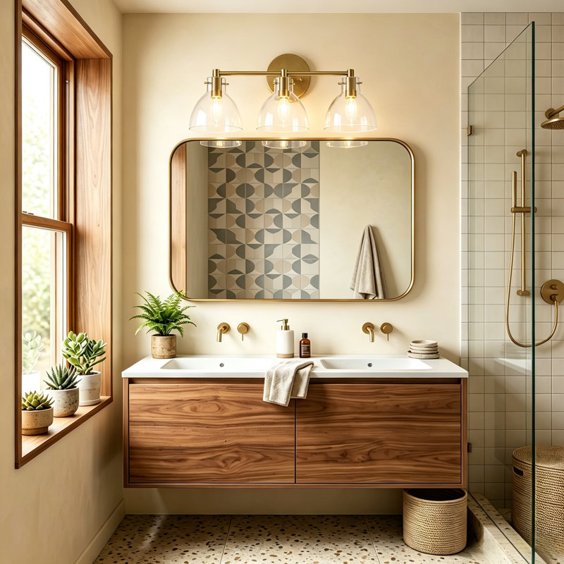 Applique murale pour salle de bain 3 lumières Albern