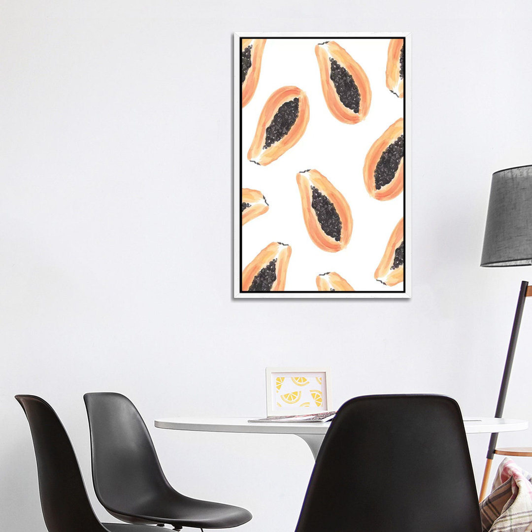 Papayas von Sabina Fenn - Galerie- Giclée auf Leinwand