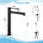 Robinet de lavabo de salle de bain monocorps à fixation sur plateau avec drain optionnel-120150123-120150124