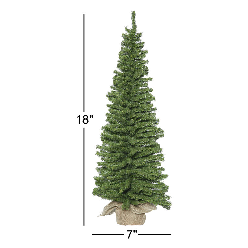 Mini sapin de Noël artificiel non éclairé, H 18 po