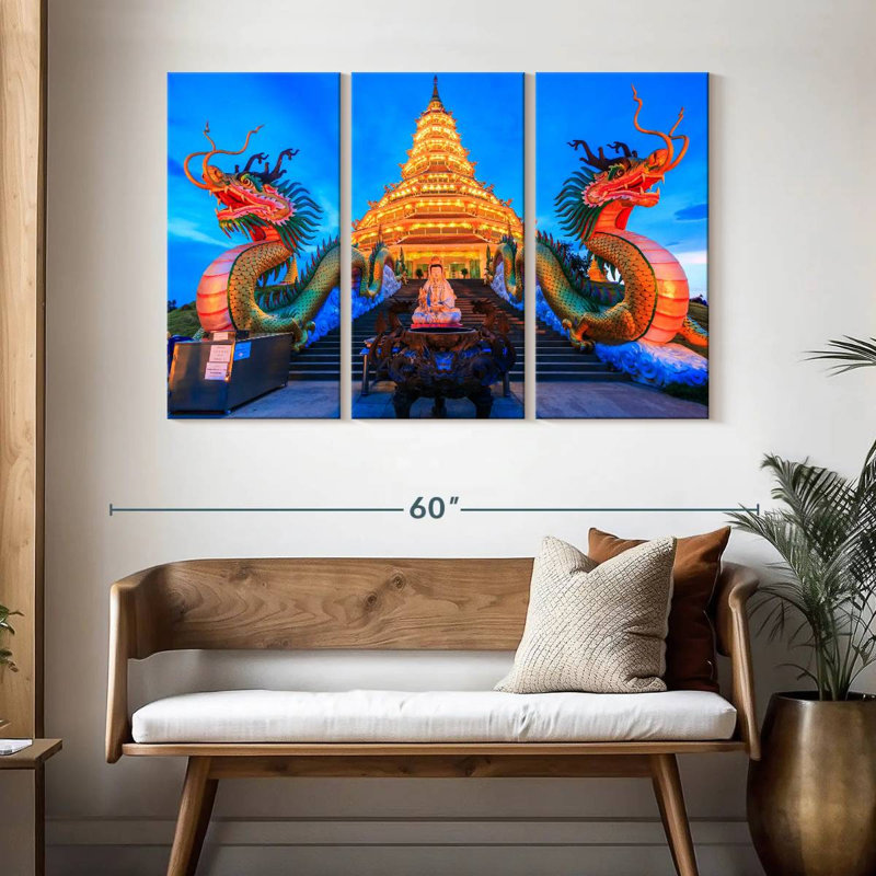 Temple chinois Adella, Wat Hyua, H 32 po x l 50 po