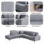 Canapé modulaire 3 pièces d'angle rembourré-96428299
