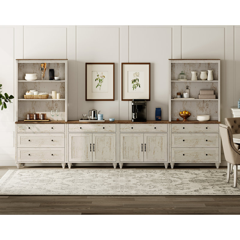 Buffet Scarlett, Blanc rustique
