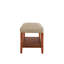 Banc en tissu et finition chêne Charla