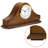 Classic Wooden Mantel Clock, Brown Wood Tabletop Clock With Gold Trim