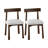 Solid Wood Dining Chairs Set of 2 with Curved Backrest, Mid-Century Modern Faux Leather Kitchen Side Chairs, Low Back Armless Minimalist Dining Furniture-126613378