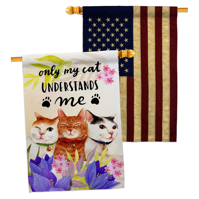 Drapeau de maison en polyester à 2 côtés 40 x 28 po