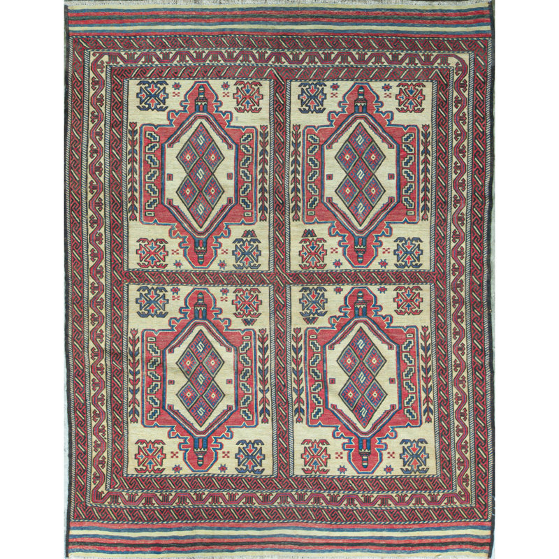 Tapis brun de haute qualité noué à la main