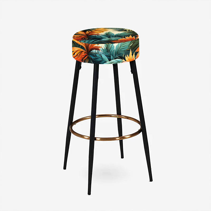 Paradise Palms - motif tropical - ensemble de 2 tabourets de bar tropicaux
