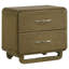Tully Nutmeg 2-Drawers Nightstand (Only Nightstand)