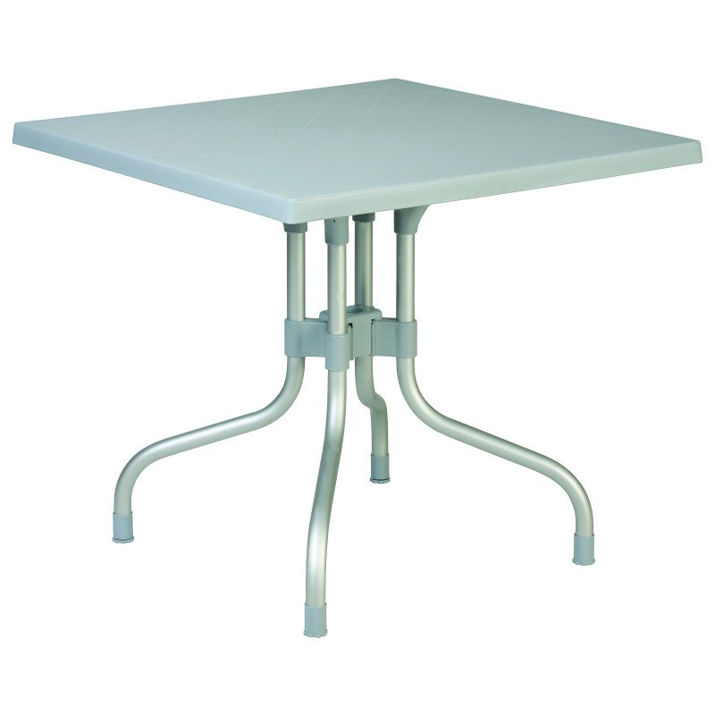 Table bistro en plastique / résine, Gris argenté