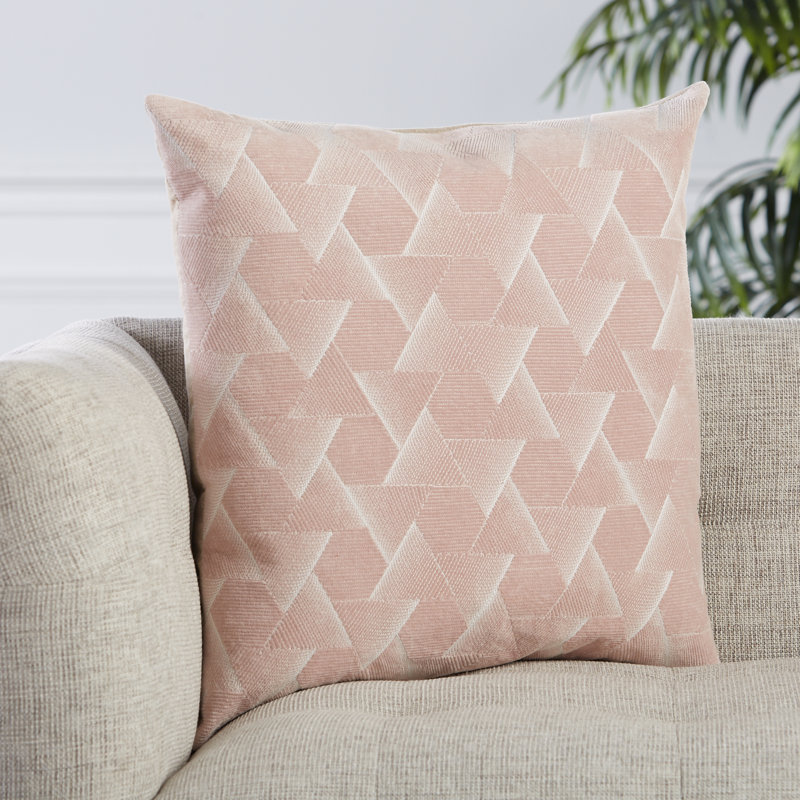 Coussin 100% coton Gretchen, Duvet, Rosé