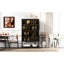 Armoire en acier avec porte en verre et lumières DEL