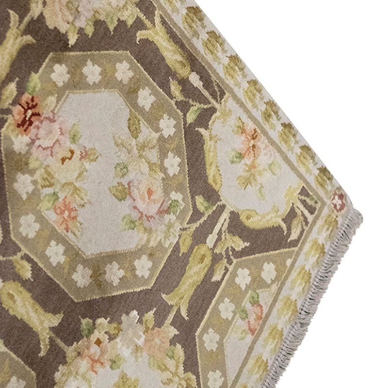 Handmade Silk and Wool Area Rug
