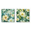 Dany - Ensemble de 2 carrés décoratifs floraux en métal-102678638