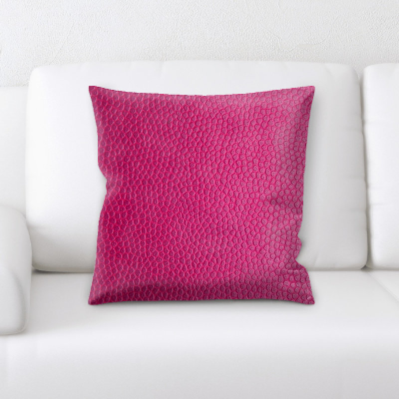 Housse de coussin carrée rose/insert