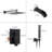 10 Inch Wall Mounted Tub Shower System With Hand Shower Single Handle Shower Faucet Set Brass Waterfall Shower Trim Kit With Pressure Balance Valve-121763318