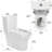 Ceramic Elongated Comfort Height Toilet, 1.1/1.6 , White, & Seat Ceramic, Elongated, Comfortable Height, Accredited Mode