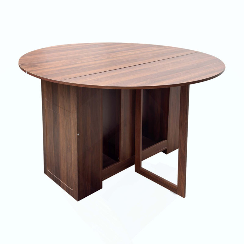 Table de salle à manger ronde pliante à abattants, table convertible gain de place, table pliante multifonctionnelle moderne pour petits espaces, appartements