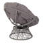 Fauteuil Papasan pivotant de 40 po de largeur en polyester capitonné Leianna-28315697-28586057